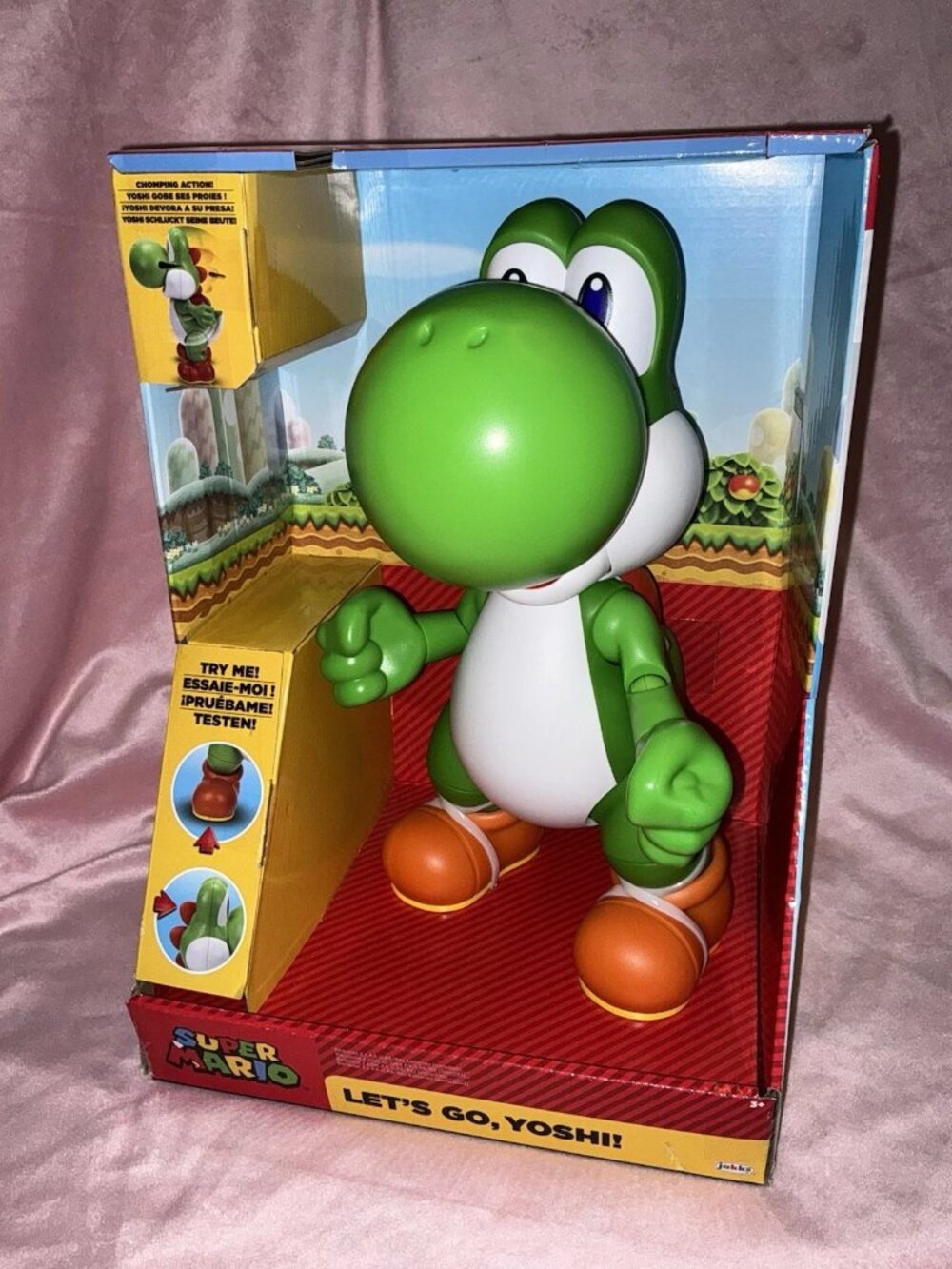Super Mario Let's Go Yoshi 12" Tall Interactive Action Figure Galaxy